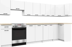Armoires de cuisine AKORD d'angle haute W60 OLIWIA Blanc 60 cm 1 porte 2 étagères 60x30x58 cm