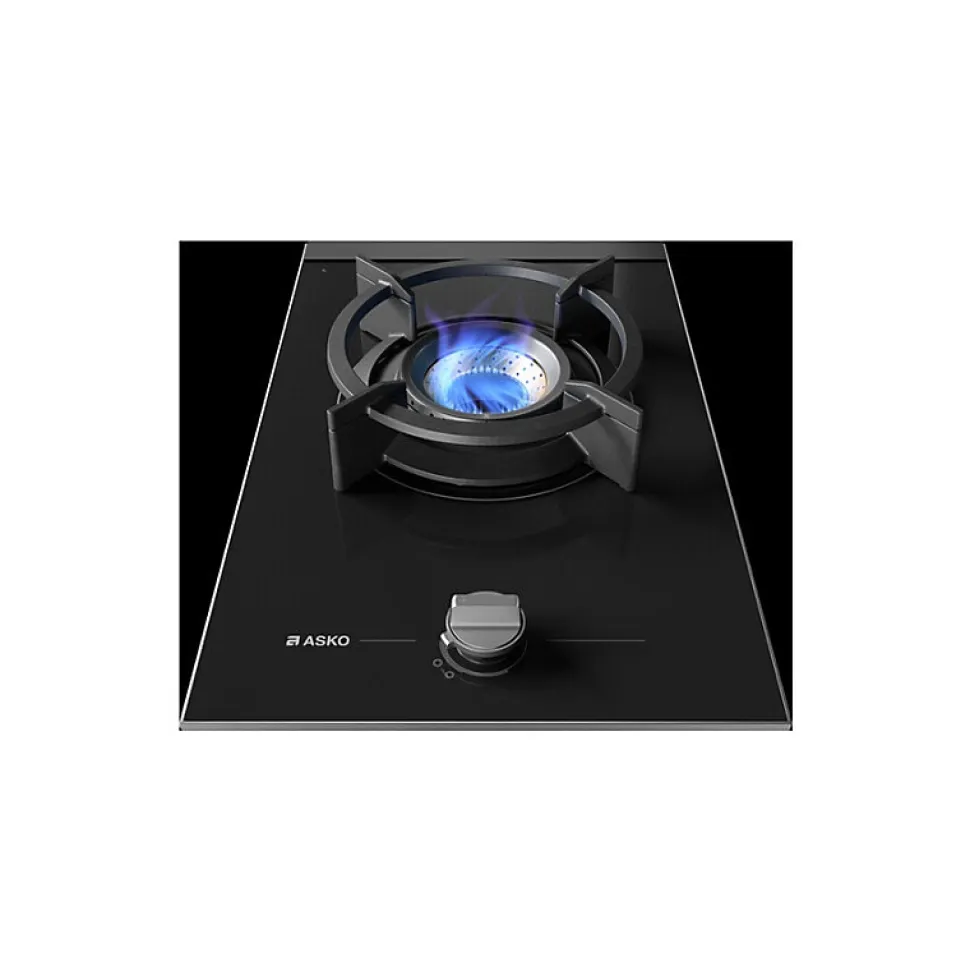 Asko - Plaque gaz HG8313BGB1 - Bruleurs puissants - Surface facile a nettoyer - Systeme securite