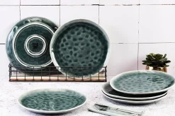 Assiette MOON 28,5cm - 6 pièces - Pétrole