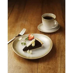 Assiette Plate Sable 205 ou 270 mm Birch - Lot de 6 - Olympia - Beige - l0.1- L0.1- P0.1- h2.9- Porcelaine