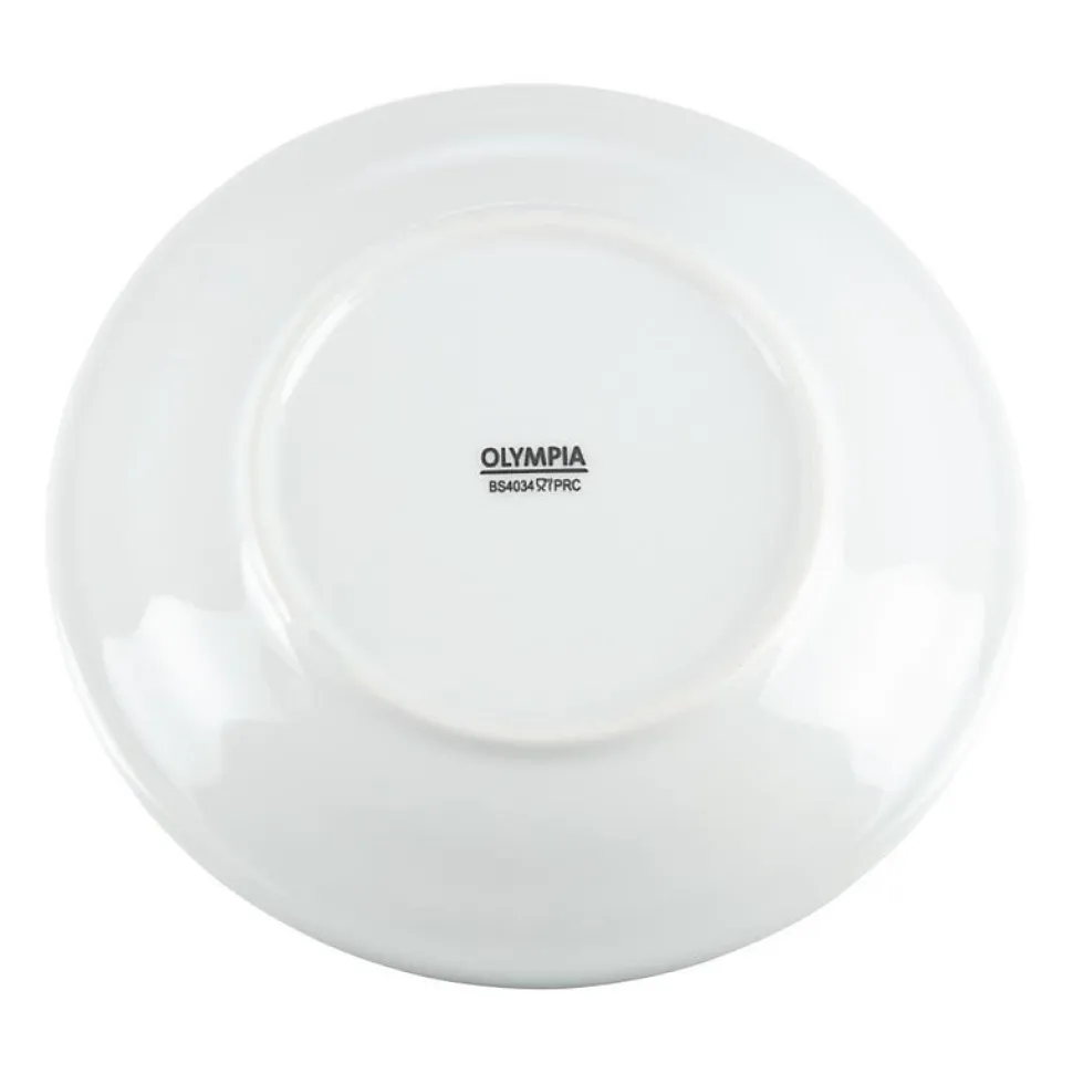 Assiettes à Bord Large Blanches 165( )mm Lot de 12 Olympia