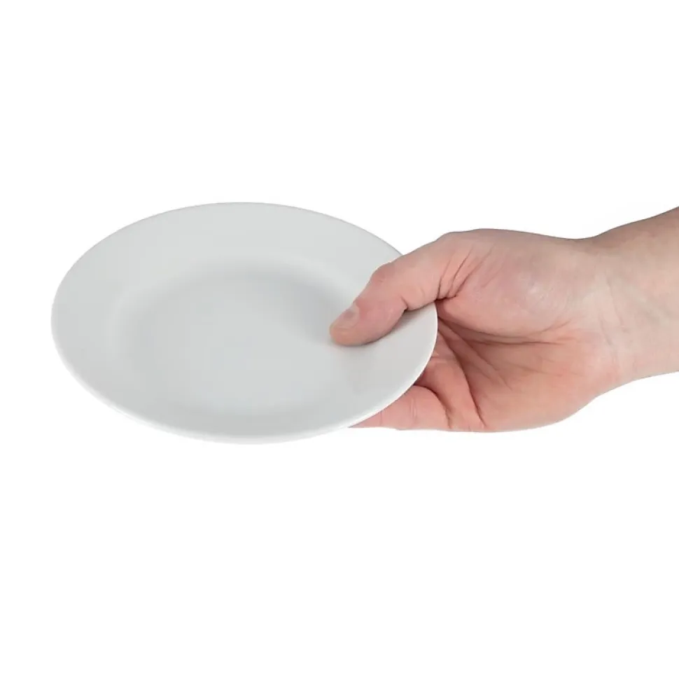 Assiettes à Bord Large Blanches 165( )mm Lot de 12 Olympia