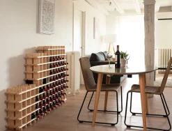 ASTIGARRAGA KIT LINE, Lot de 2 pièces d'union pour casiers à bouteilles Rioja, plastique recyclé noir