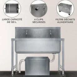 Bac à Graisse Commercial KuKoo - 120 L