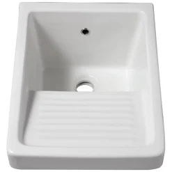 Bac à laver avec égouttoir Blanc simple