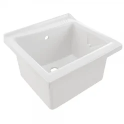 Bac à laver BLINK - 64 x 61 cm - Profondeur de la cuve : 30,2 cm - couleur : Blanc brillant