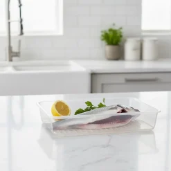 Bac de décongélation avec grille de 4,2 L (35cm x 23cm x 7.5cm) - Hôtellerie, restauration, cuisines... Sans BPA