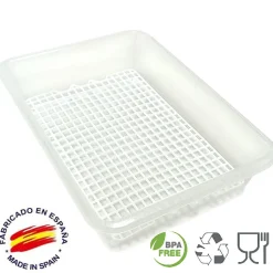 Bac de décongélation avec grille de 4,2 L (35cm x 23cm x 7.5cm) - Hôtellerie, restauration, cuisines... Sans BPA