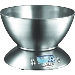 Balance de cuisine Adler AD 3134 avec bol 2L, capacité 5kg, précision 1g