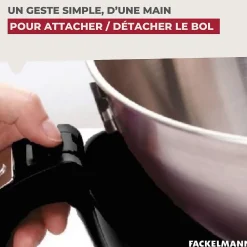 Balance de cuisine avec bol inox détachable Fackelmann