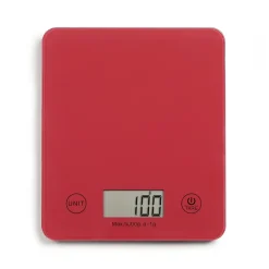 Balance de cuisine électronique Coloris Rouge DOM354RC - Capacité 5 kg - ml ou g DOM354RC