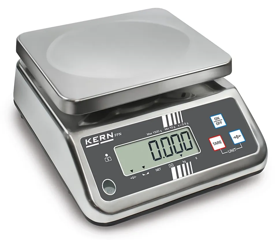 Balance de table avec protection IP FFN K-NM - Kern - l0.1- L0.1- P0.1- h0.1- Acier Inoxydable