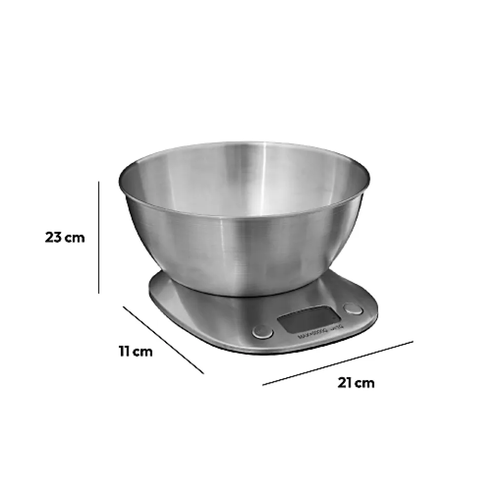 Balance digitale avec bol en inox - Argent- 5five
