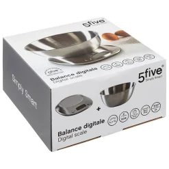 Balance digitale avec bol en inox - Argent- 5five