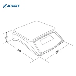 Balance Industrielle de Table Accurex Série DSX - Gram - l30- L0.1- P34.5- h10.7- Acier Inoxydable