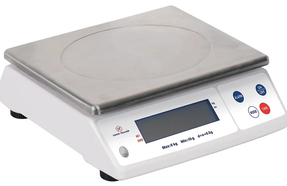 Balance électronique professionnelle plateau amovible inox - Louis Tellier - l29.8- L0.1- P0.1- h0.1-