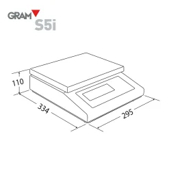Balance pour l'alimentaire Série S5i - Gram - l29.5- L0.1- P33.4- h11- Acier Inoxydable