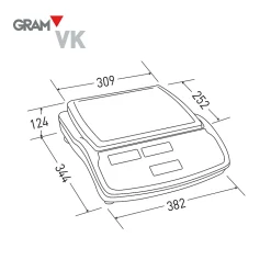 Balance Professionnelle Industrielle Gamme VK - Gram - l38.2- L0.1- P0.1- h12.4- ABS