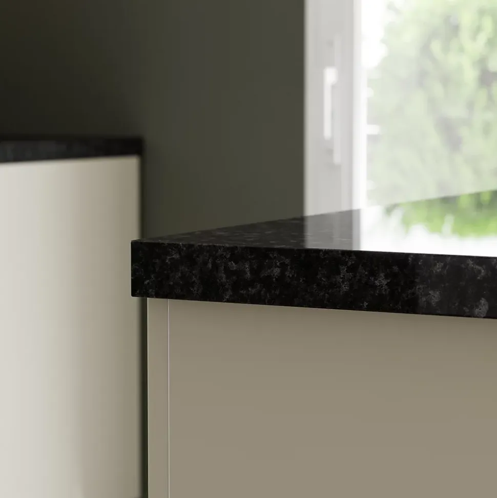 Bande de chant aspect granit noir GoodHome Kabsa L. 300 cm x l. 40 mm