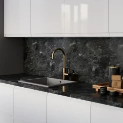 Bande de chant aspect marbre noir GoodHome Kala L. 300 cm x l. 42 mm