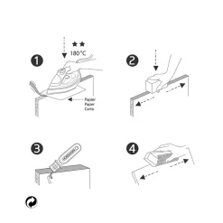 Bande de Chant Bois Véritable Thermocollante Teck 23mm 5m Fixation Facile
