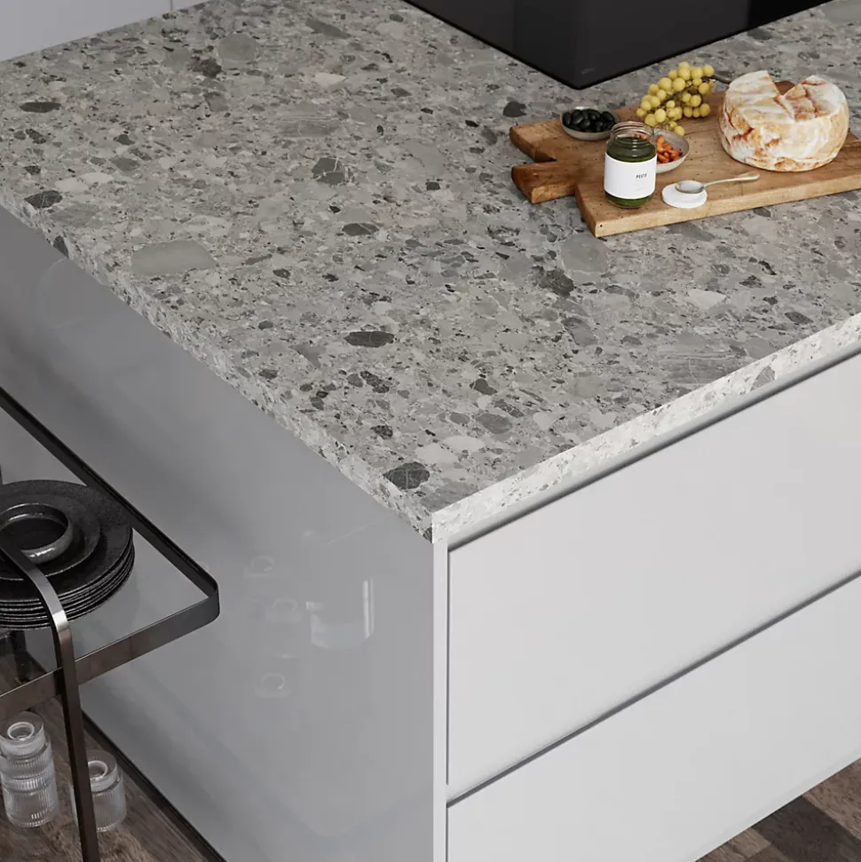 Bande de chant décor ceppo di grey GoodHome Berberis L. 300 cm x l. 42 mm