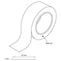 Bande de chant décor granit clair GoodHome Berberis L. 300 cm x l. 42 mm