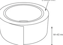 Bande de chant décor oxyde GoodHome Kabsa L. 300 cm x l. 42 mm