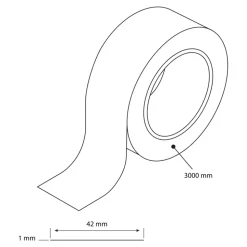 Bande de chant décor soft quartz GoodHome Kala L. 300 cm x l. 42 mm