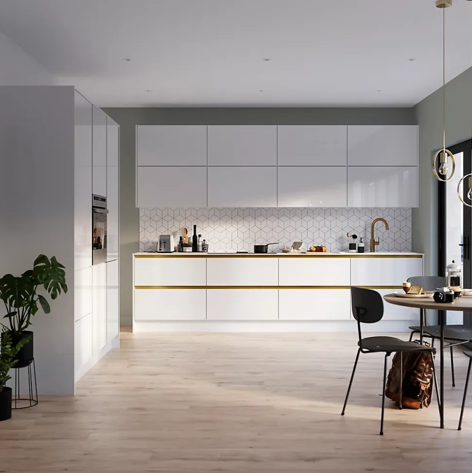 Bande de chant pour joue de finition GoodHome Stevia et Garcinia Blanc Ep. 0.6 mm x L. 10 m