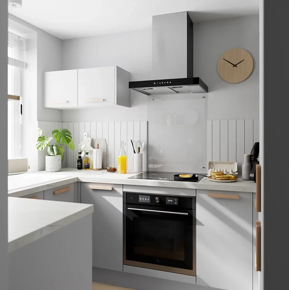 Bande de chant pour joue de finition GoodHome Stevia Gris mat Ep. 0.6 mm x L. 10 m