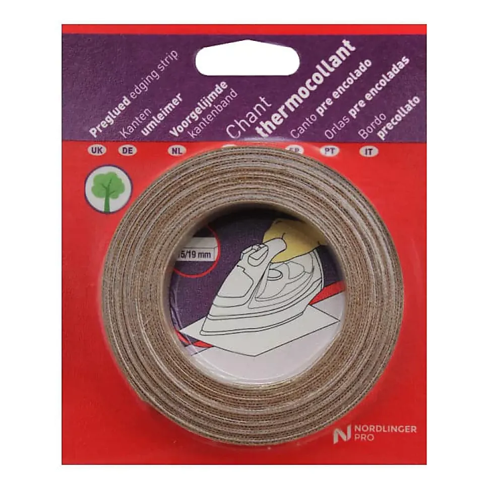 Bande de Chant Thermocollante en Noyer Véritable 23mm Longueur 20m