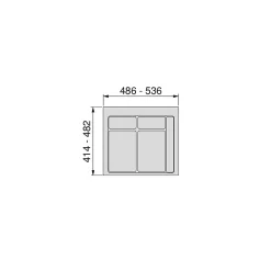 Base pour bacs de tri Recycle Pour module de 60 cm