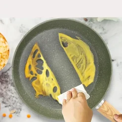 Batterie de cuisine à induction 17 pièces avec couvercles en verre et revêtement en granit