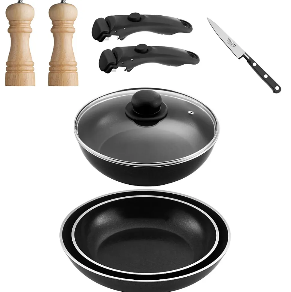 Batterie de cuisine 8 pièces Noir - Arom par Cuisinox