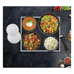 Batterie de cuisine 10 pieces Arthur Martin - Aluminium - Tous feux sauf induction - Noir