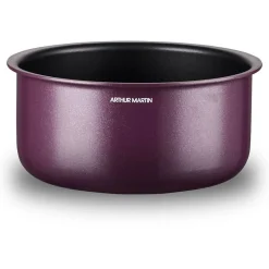 Batterie de cuisine - Tous feux dont induction - ARTHUR MARTIN - AM2991 - Aluminium revetement anti-adhésif - 10 pieces - Prune