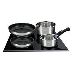 Batterie de cuisine Arthur Martin AM2493 8 pieces - Acier Inoxydable - Poignée amovible - Tous feux dont induction