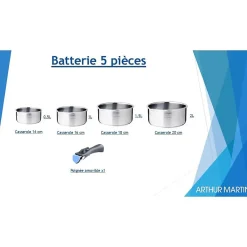 Batterie De Cuisine Inox 5 Pcs Arthur Martin 5589