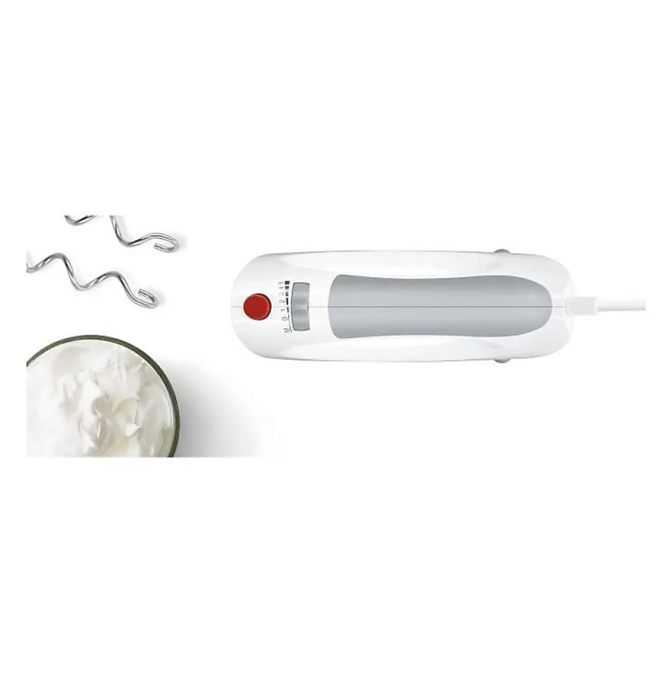 Batteur - BOSCH - MFQ3530 - 450 W - 5 vitesses - 2 fouets / 2 crochets pétrisseurs inox - Blanc / Gris