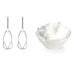 Batteur - BOSCH - MFQ3530 - 450 W - 5 vitesses - 2 fouets / 2 crochets pétrisseurs inox - Blanc / Gris