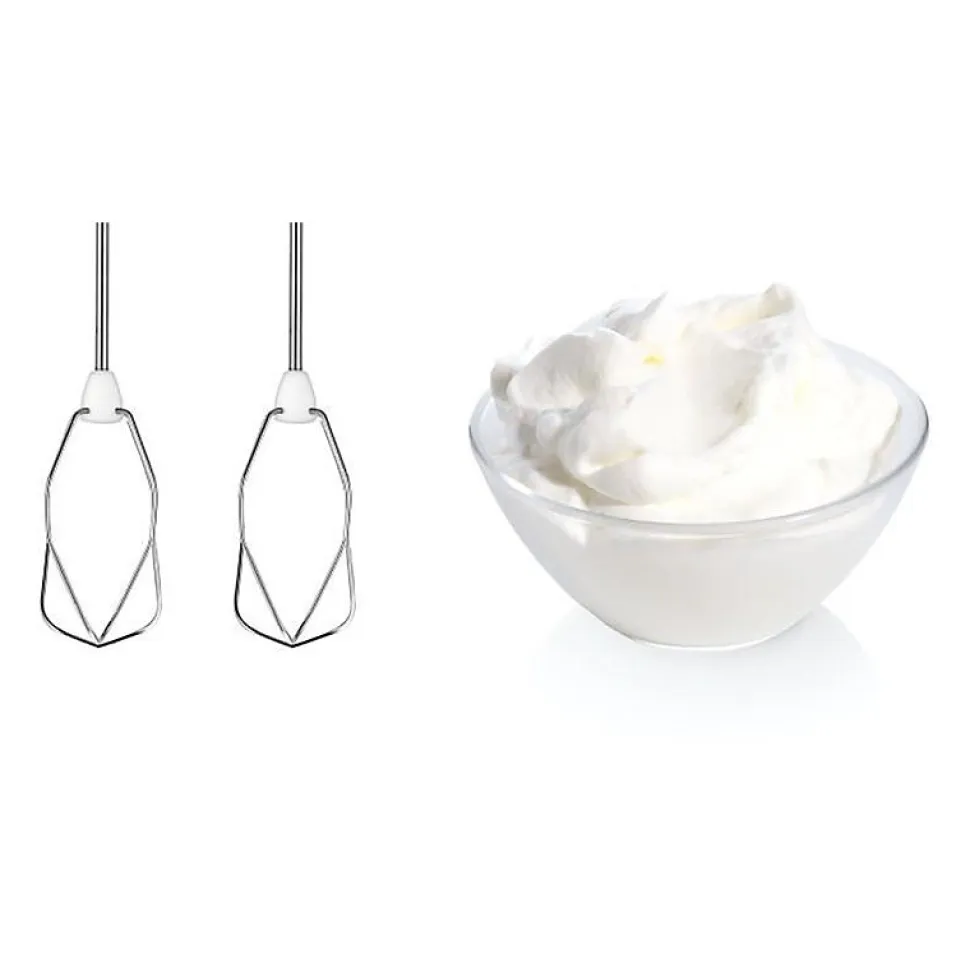 Batteur - BOSCH - MFQ3530 - 450 W - 5 vitesses - 2 fouets / 2 crochets pétrisseurs inox - Blanc / Gris