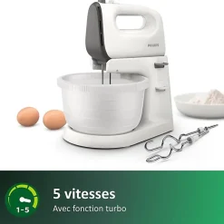 Batteur - PHILIPS - HR3745/00 - 450 W - 3 L - Blanc