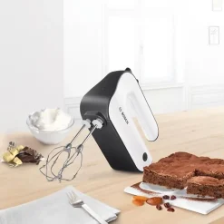 Batteur a main BOSCH MFQ4020 STYLINE - 450W - 5 vitesses + pulse - Blanc/Gris anthracite