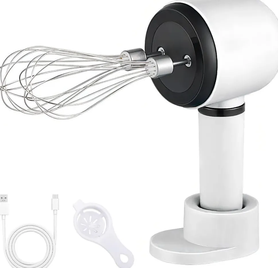 Batteur Électrique Sans Fil 3 Vitesses blanc