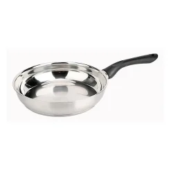 Baumalu - Poele a frire inox - 24 cm - compatible induction - poignee thermoresistante