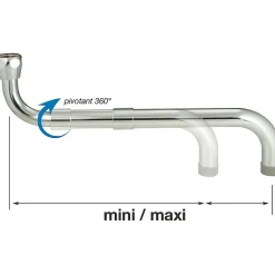 Bec télescopique pour cuisine professionnelle - Neoperl - 280 à 480 mm