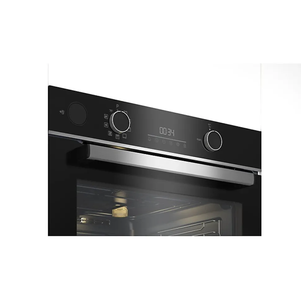 BEKO four encastrable multifonction pyrolyse noir/inox - BBIS13300XPE-1