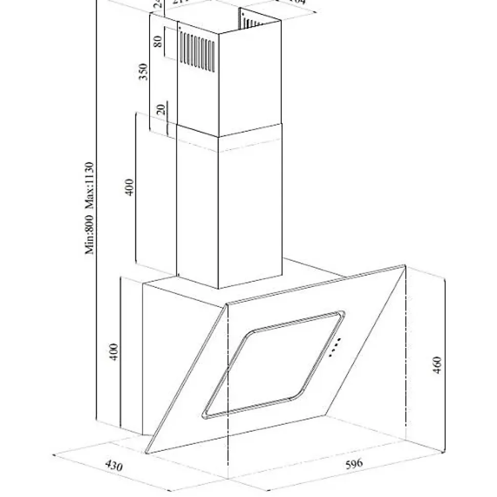 BEKO Hotte décorative 60 cm 537 m3/h HCA62540B