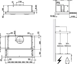 BEKO Hotte tiroir débit 420 m3/h - CTB6250XH